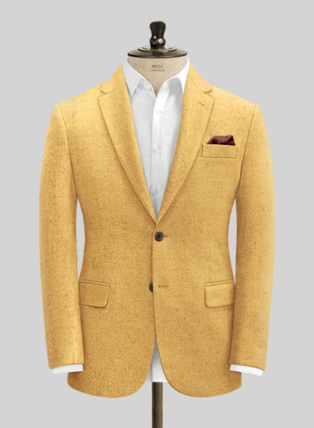 Italian Amber Yellow Tweed Jacket