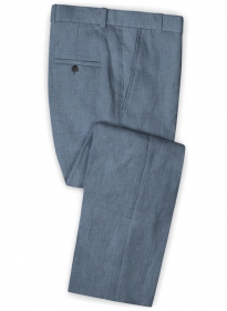 Italian Linen Slate Blue Pants