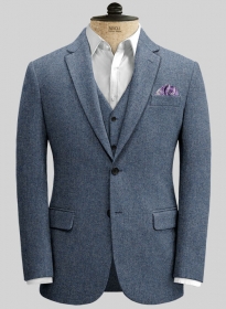 Classic Blue Denim Tweed Jacket