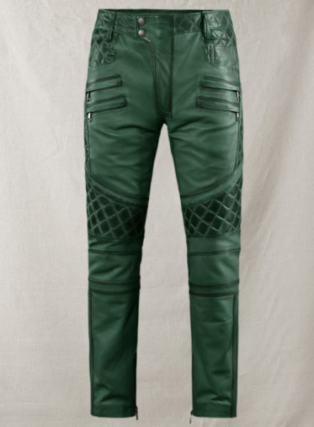 Outlaw Burnt Green Leather Pants