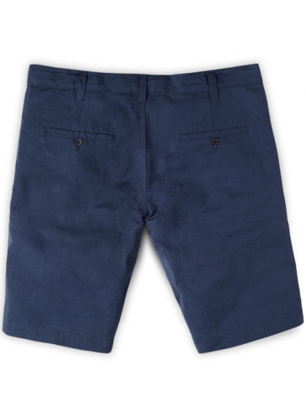 Safari Royal Blue Cotton Linen Shorts