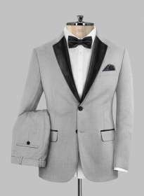 Napolean Ice Gray Wool Tuxedo Suit