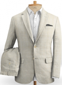 Italian British Checks Linen Suit