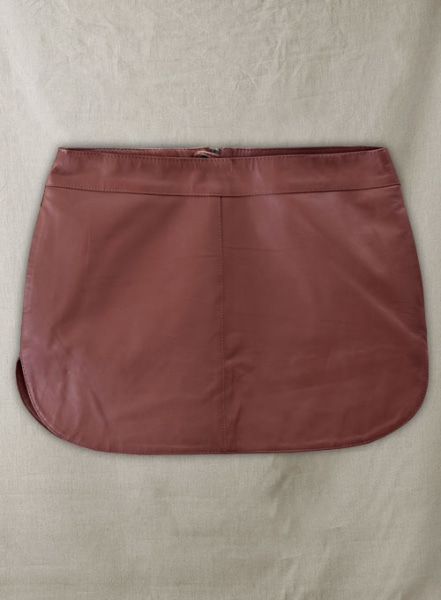 Soft Fermented Burgundy Hilary Duff Leather Skirt