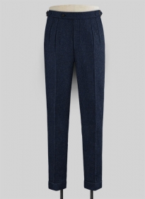 Royal Blue Denim Tweed Highland Trousers