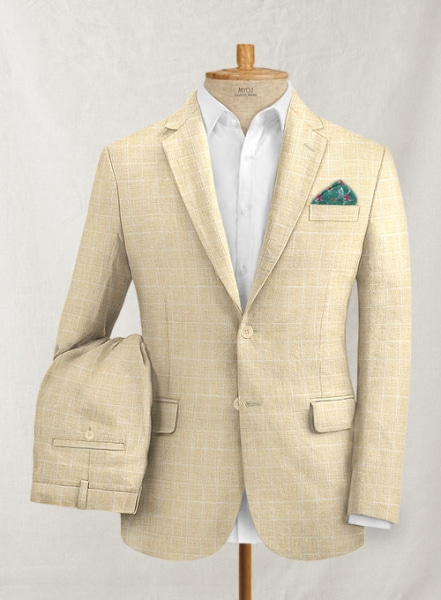 Italian Linen Lusso Burlywood Suit