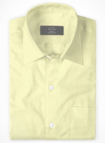 Yellow Herringbone Cotton Shirt