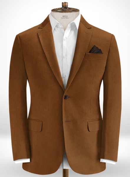 Spring Brown Cotton Stretch Jacket