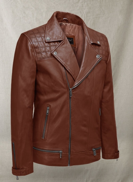 Ironwood Tan Biker Leather Jacket