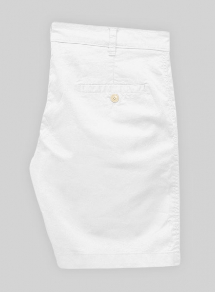 White Stretch Chino Shorts