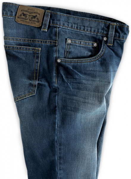 Ace Blue Stone Wash Whisker Jeans