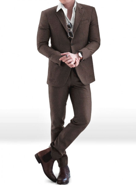 Brown Heavy Tweed Suit
