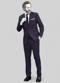 Napolean Eggplant Wool Suit