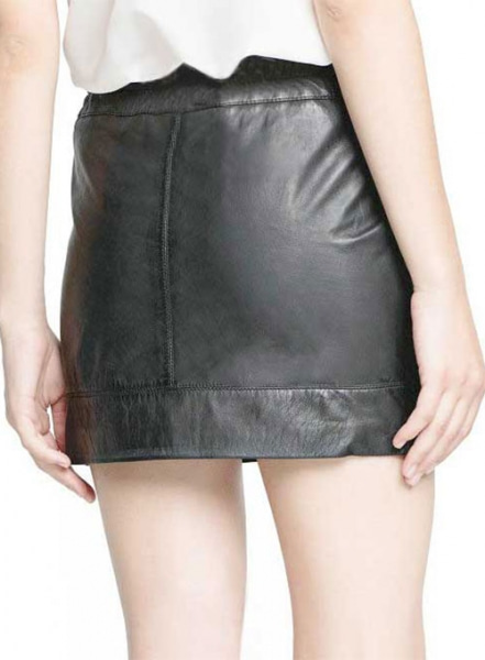 Drawstring Leather Skirt - # 421