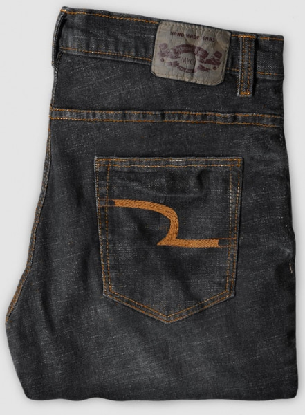 Texas Black Stretch Indigo Wash Whisker Jeans - Look #646
