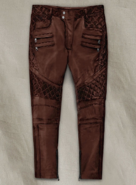 Outlaw Burnt Maroon Leather Pants : Made To Measure Custom Jeans For Men &  Women, MakeYourOwnJeans®