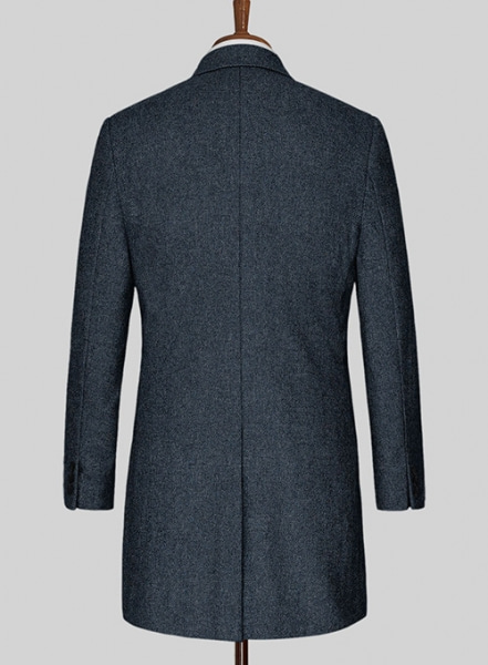 Light Weight Bond Blue Tweed Overcoat