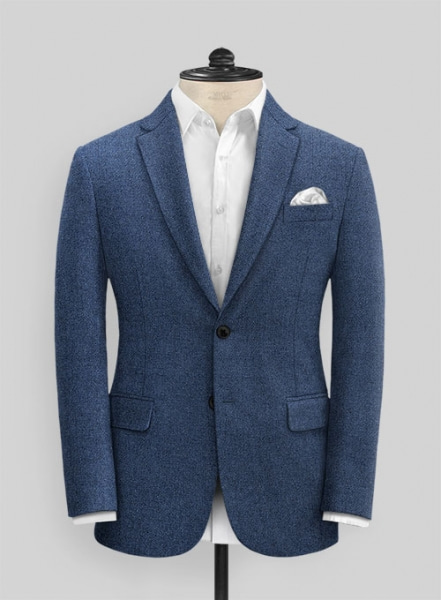 Rope Weave Persian Blue Tweed Suit