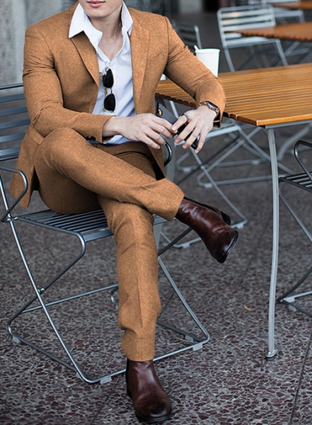 Spring Rust Tweed Suit