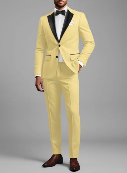 Napolean Yellow Wool Tuxedo Suit