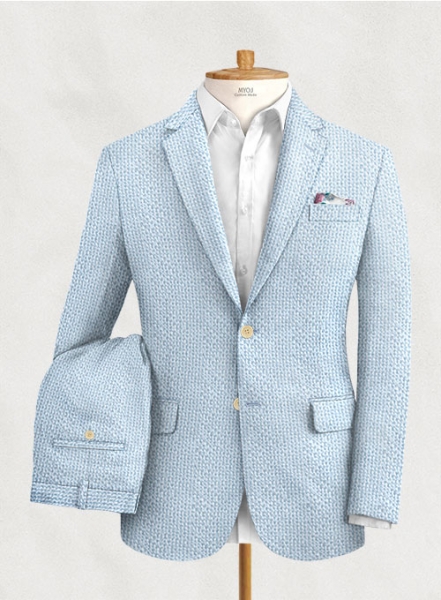 Solbiati Gingham Light Blue Seersucker Suit
