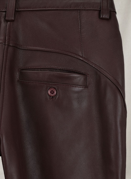 Burgundy Phoenix Leather Pants