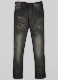 Black Tiger Claws Scrape Wash Jeans - Look #610