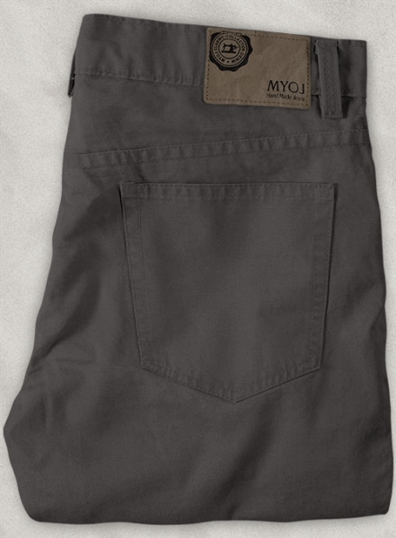 Charcoal Gray Stretch Chino Jeans