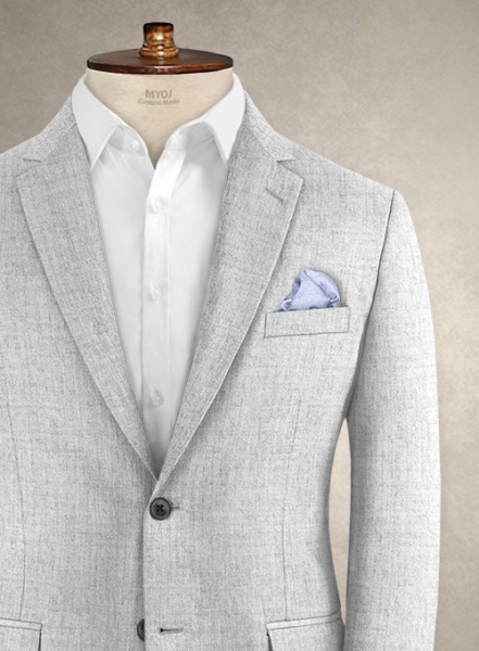 Light Gray Flannel Wool Jacket