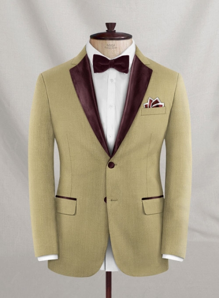 Napolean Sahara Khaki Wool Tuxedo Suit
