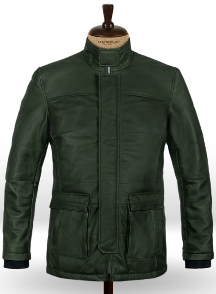 Soft Deep Olive Leather Jacket # 1000