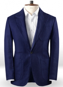 Italian Brandy Blue Pablo Style Linen Jacket