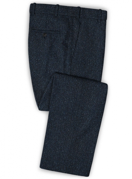 Harris Tweed Dark Blue Herringbone Suit
