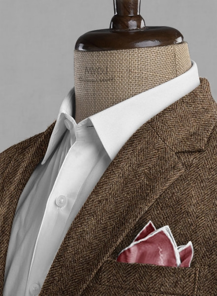 Rust Herringbone Tweed Suit : Made To Measure Custom Jeans For Men