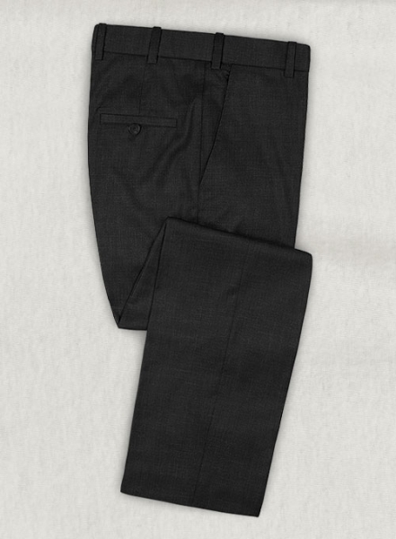 Napolean Stone Black Wool Pants