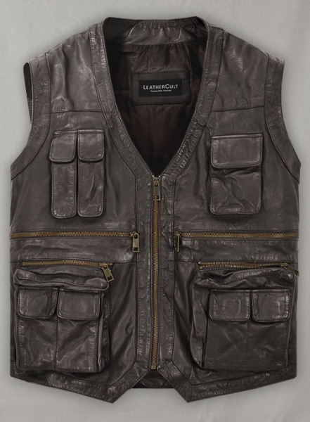 Soft Louis Brown Washed & Wax Chris Pratt Jurassic World Vest