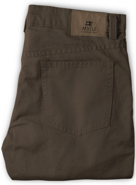 Dark Brown Stretch Chino Jeans