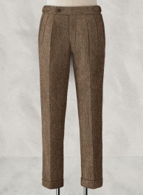 Rust Herringbone Highland Tweed Trousers