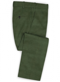 Pine Green Satin Cotton Pants