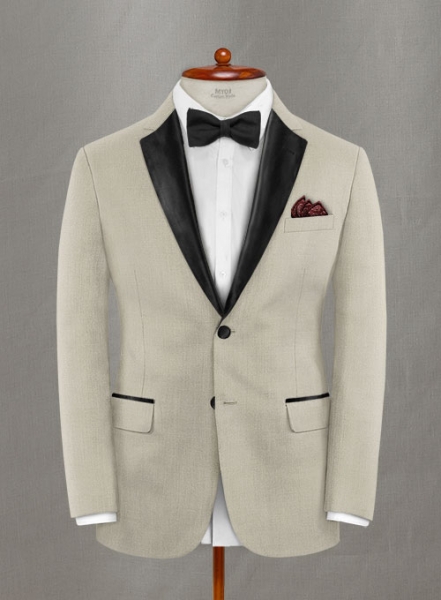 Napolean Muted Khaki Wool Tuxedo Suit