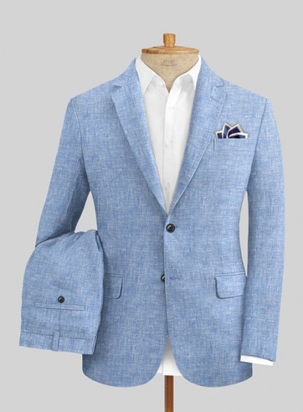 Desert Blue Linen Suit