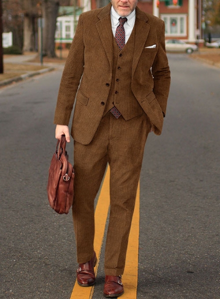 Rust Brown Thick Corduroy Suit