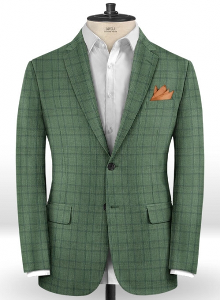 Napolean Corro Green Wool Suit
