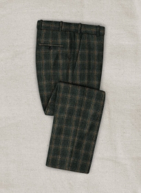 Italian Acallo Dark Green Tweed Pants