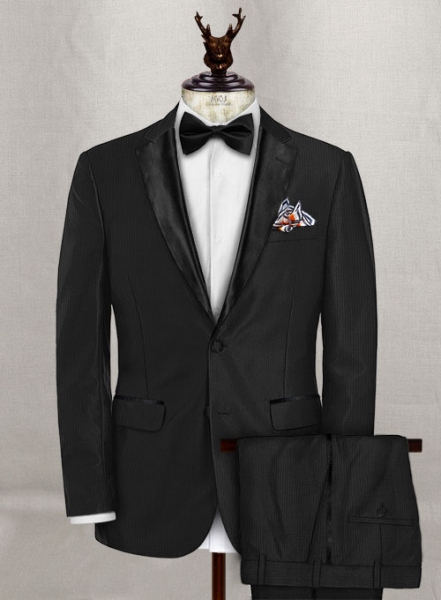 Napolean Twilight Black Wool Tuxedo Suit