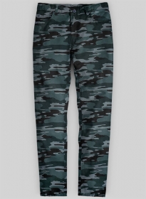 Blue Stretch Camo Jeans