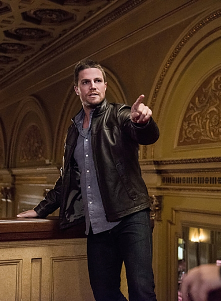 Stephen Amell Arrow Leather Jacket