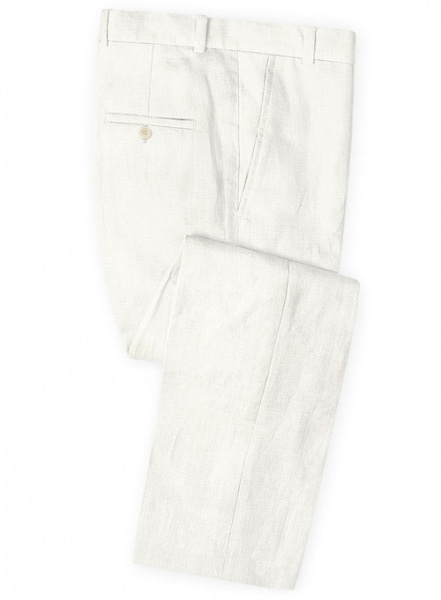Italian Tropic Cream Linen Pants