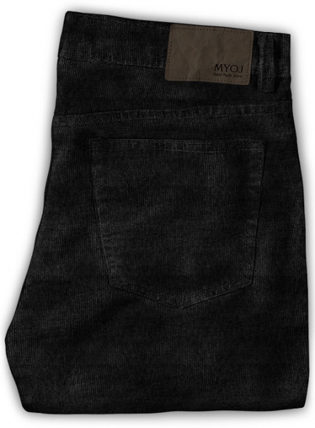 Black Stretch Corduroy Jeans - 21 Wales