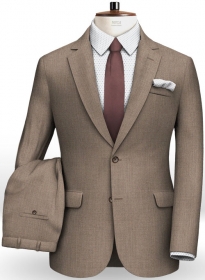 Worsted Mid Brown Wool Suit